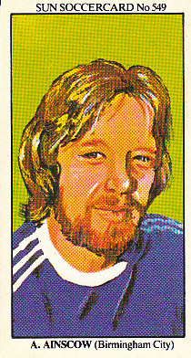 Alan Ainscow Birmingham City 1978/79 the SUN Soccercards #549